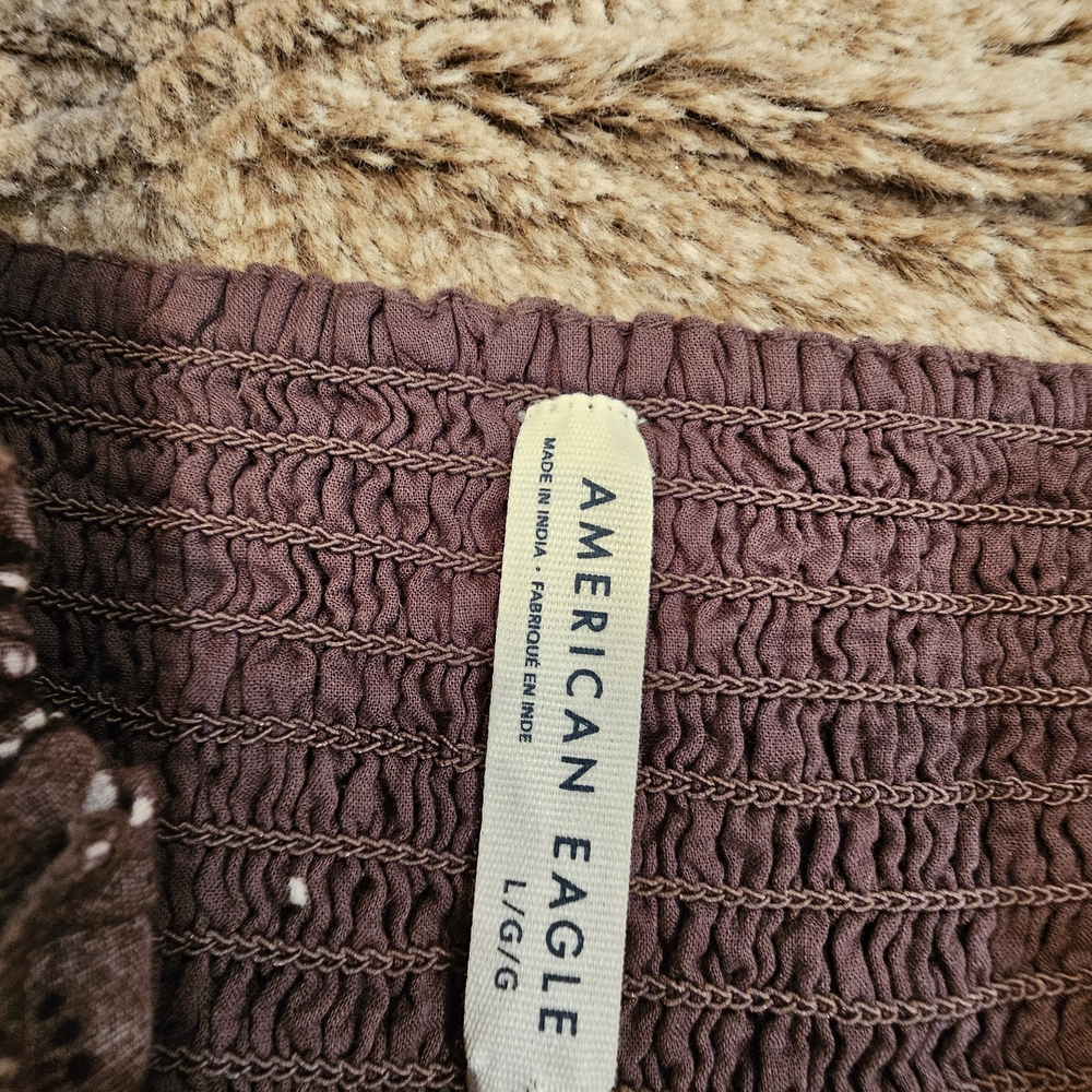 American Eagle Outfitters Brown Paisley Tank Top - Picture 3 of 4
